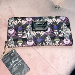 Villains AOP Loungefly wallet NWT